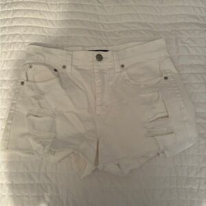 White Jean shorts